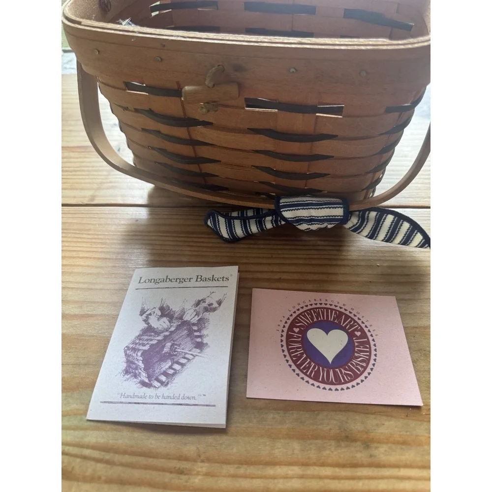 Vintage Longaberger Basket‎ w/ Lid 1994 Forever Yours Sweetheart Hostess + Tags